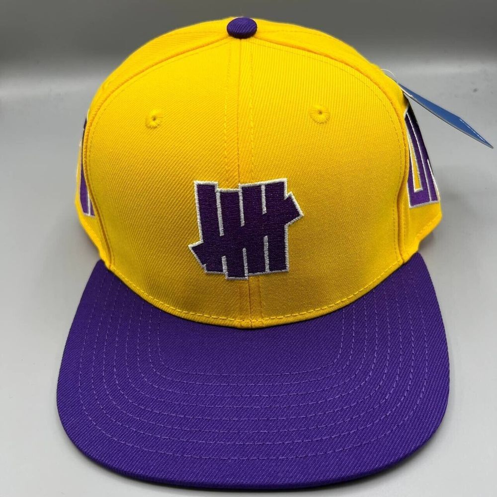 Los Angeles LA Lakers x Undefeated Hat Men Yellow‎ Purple Snap Back Cap New